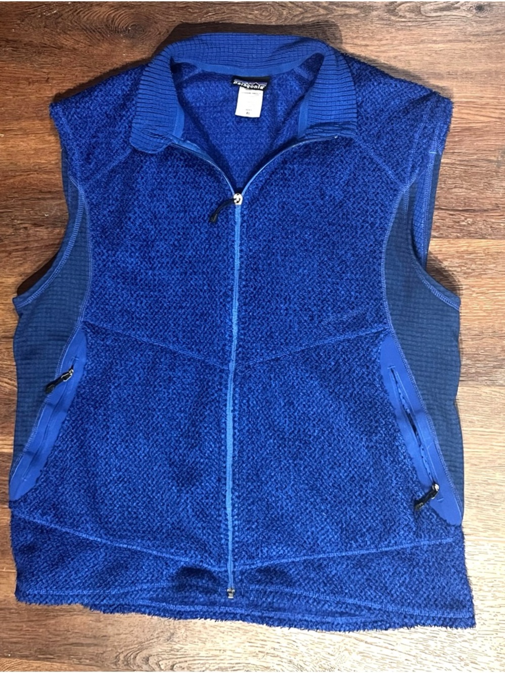 Patagonia R2 Vest Mens  Blue Full Zip Regulator Fleece Hiking Polartec XL Y2K